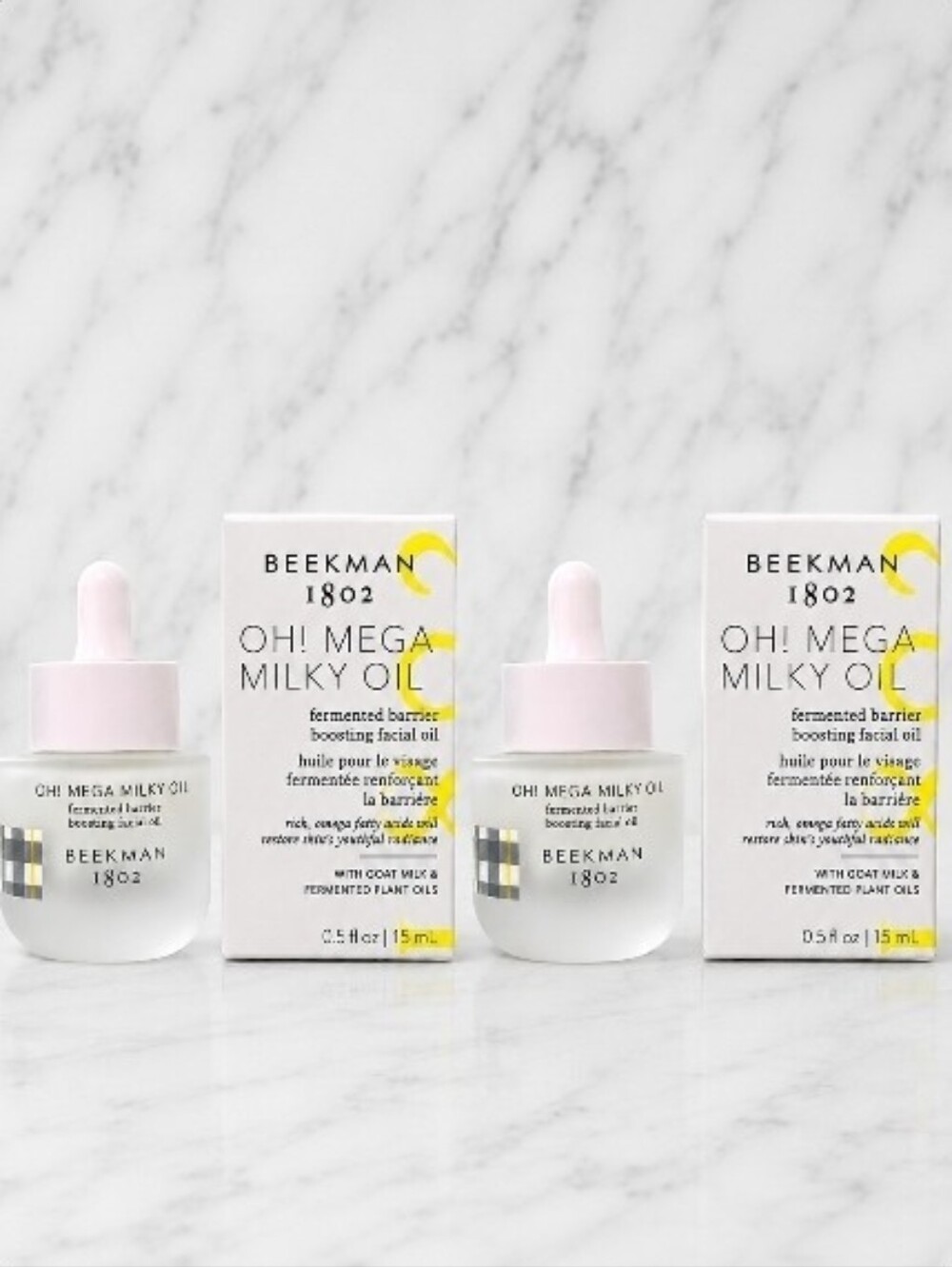 2 Full Size Beekman 1802 Oh! Mega Milky Oil Fermented Barrier Boosting .5 oz Ea.